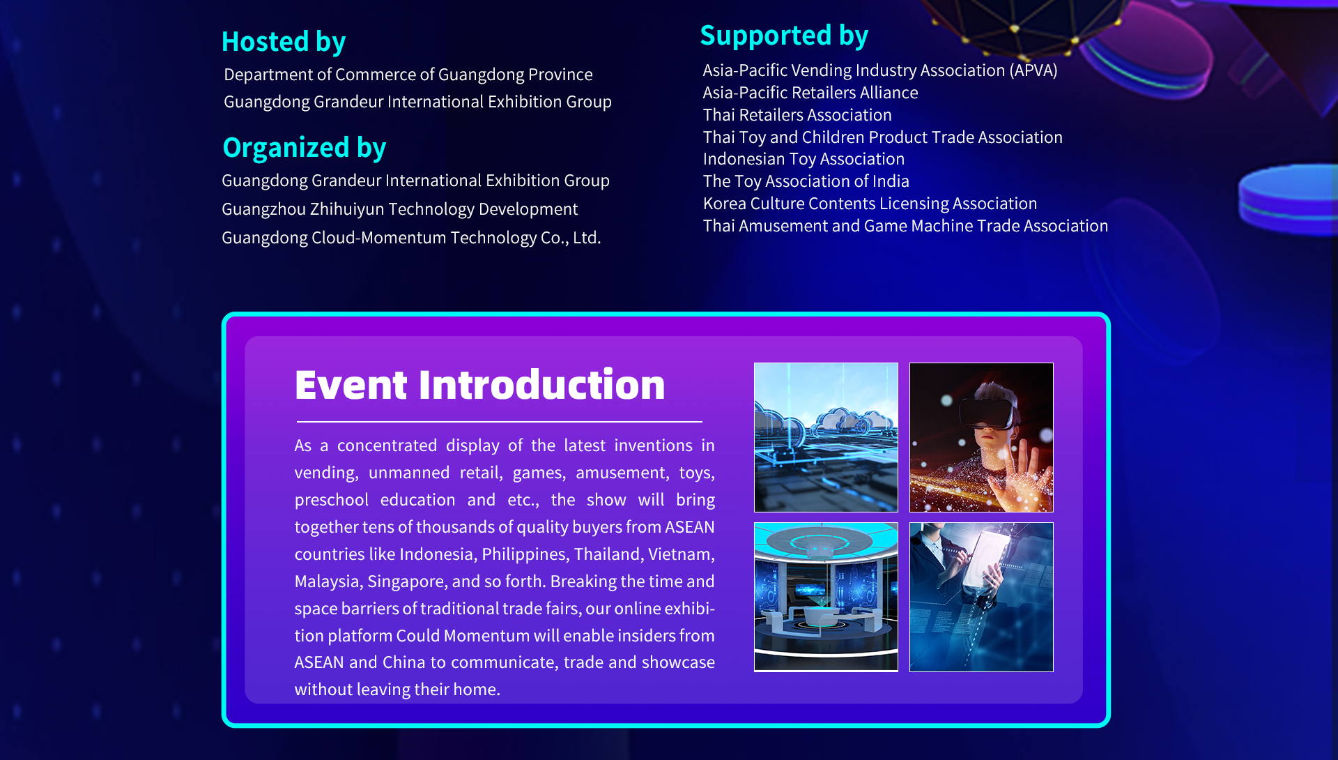 ASEAN Virtual Exhibition on Vending,Retail,Games,Amusement,Toys,Kids and Preschool Education 2021
